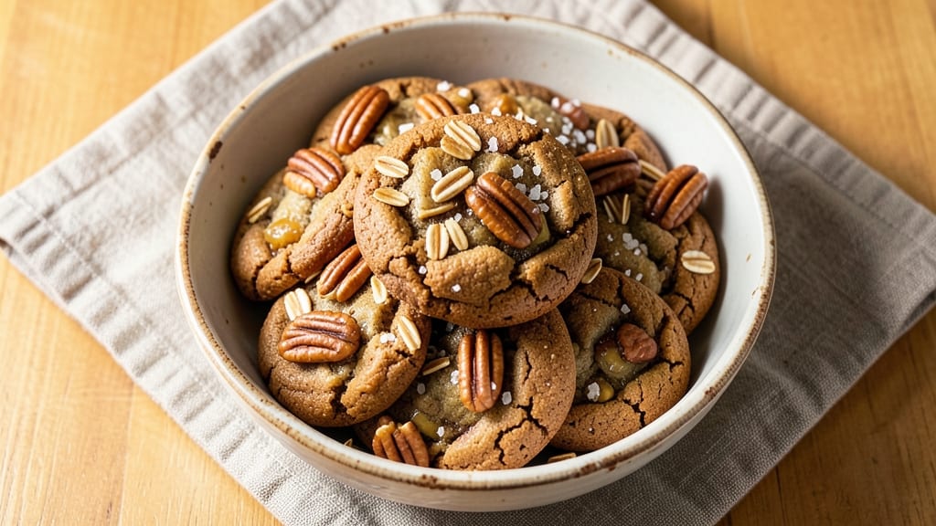 Brown Sugar Pecan Oatmeal Cookie Recipe: Crunchy-Toffee Pecans and Caramelized Edges