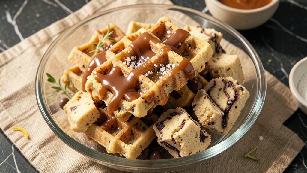 Caramel Cookie Waffle Recipe: Crispy Edges, Gooey Caramel Rivers