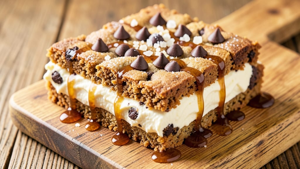 Chocolate Chip Cookie Cream Cheese Bars Recipe: No-Bake Layers of Crunch and Cream