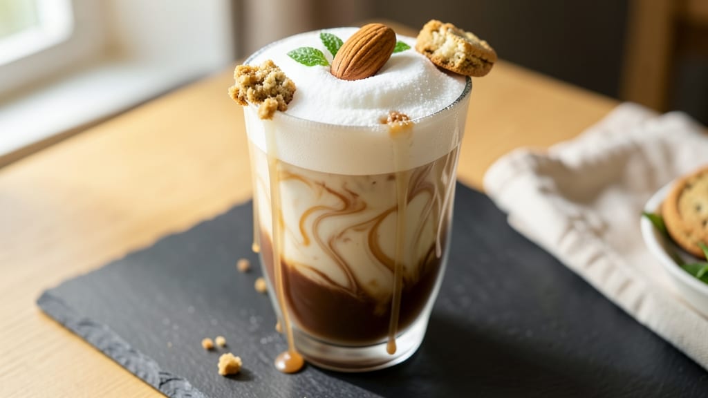 Starbucks Iced Sugar Cookie Almondmilk Latte Recipe: Silky Vanilla Bean Frosting Over Crunchy Cookie Bites