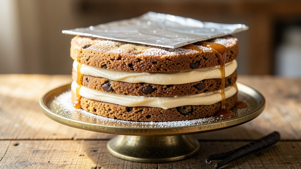Buttercream Recipe for Cookie Cake: Foil-Tricked Stability and Vanilla Bean Swirls