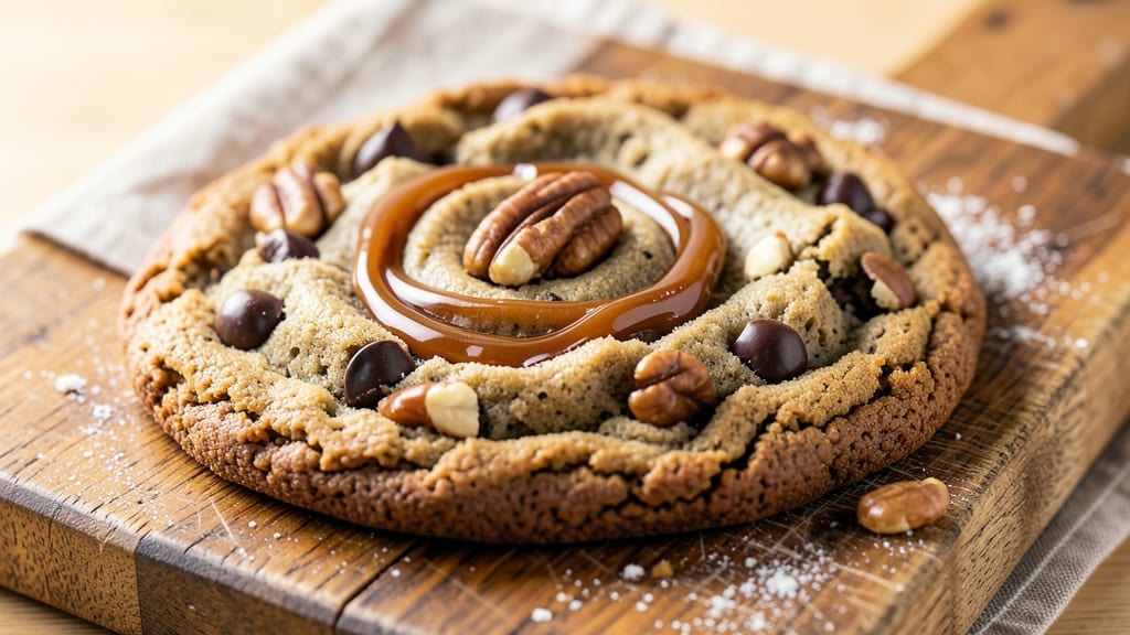 Caramel Pecan Chocolate Chip Cookie Recipe: Triple-Layered Crunch, Chewy Hearts, and Caramel Rivers