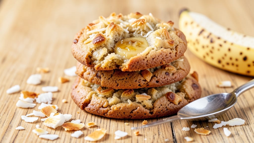 Shredded Coconut and Banana Cookie Recipe: Tropical Chew Meets Caramelized Sweetness