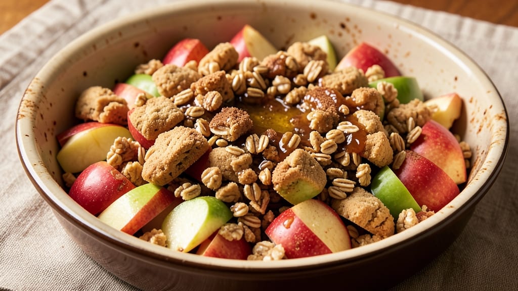 Apple Crisp Recipe With Sugar Cookie Dough: Warm Spiced Topping and Gooey Dough Twists